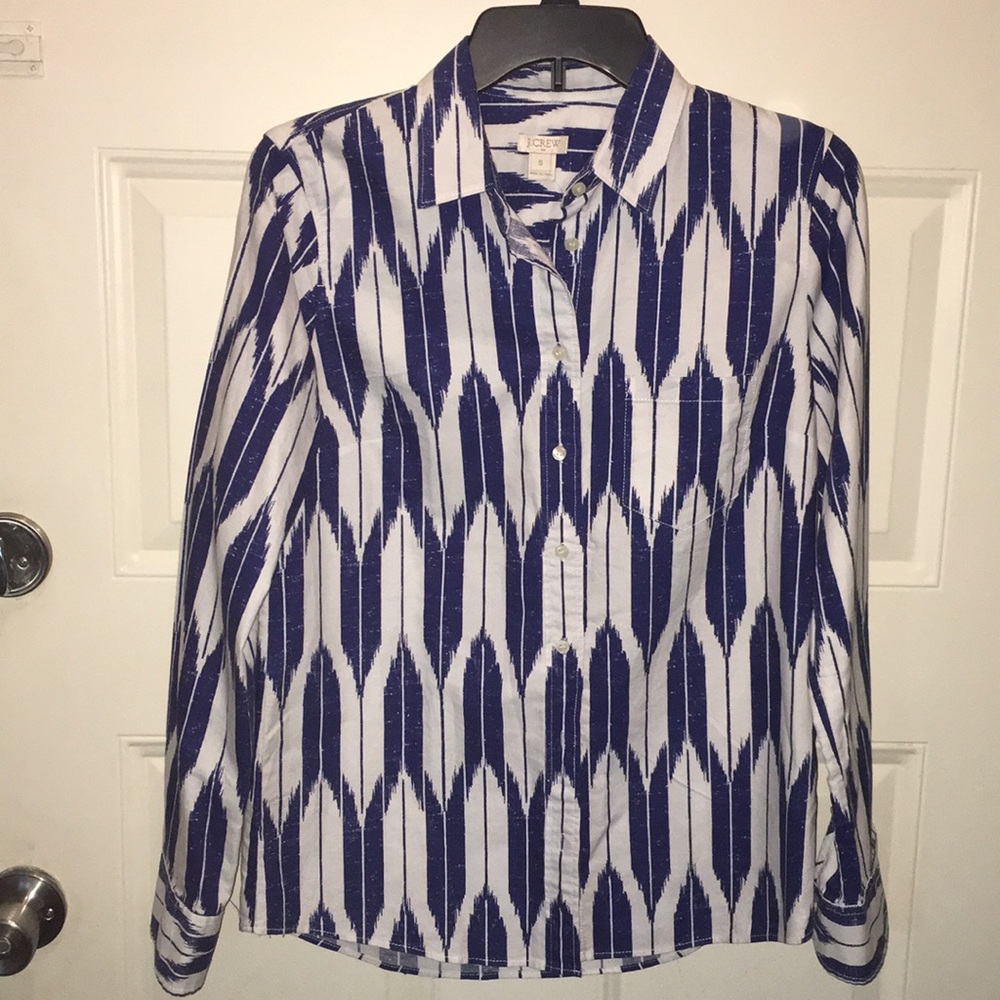 J. crew Ikat Button Down Shirt